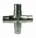 Kreuz-Stück Edelstahl(V2A) für 33,7 mm Rohr