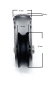 Preview: Miniblock Stehblock Edelstahl mit Kunststoffrolle für 6mm Seil ARBO-INOX®