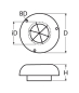 Preview: Deckslüfter Pilzlüfter Edelstahlkappe 200mm ARBO-INOX®