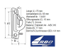 Preview: Fenderhaken mit Schnappsicherung Edelstahl A4 70mm ARBO-INOX®