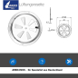 Preview: Lüftungsrosette 125 mm Lüftungsblech Kiemenlüfter Edelstahl ARBO-INOX®