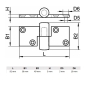 Preview: Motorhaubenscharnier teilbar links oder rechts Feinguss poliert Edelstahl A4 ARBO-INOX