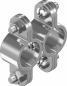 Preview: Schelle Doppelschelle drehbar  Rohrschelle Edelstahl 25-30 mm ARBO-INOX®