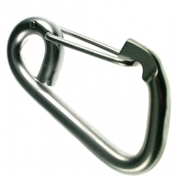 Karabiner mit Sicherungsbügel Edelstahl