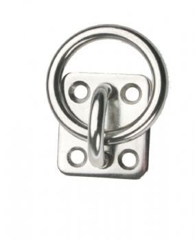 Augplatte mit Ring Edelstahl