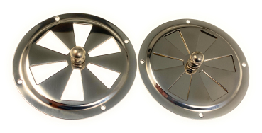 Rundlüfter Lüftungsrosette Lüfter Kiemenlüfter Edelstahl 125mm ARBO-INOX