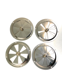 Rundlüfter Lüftungsrosette Lüfter Kiemenlüfter Edelstahl 125mm ARBO-INOX