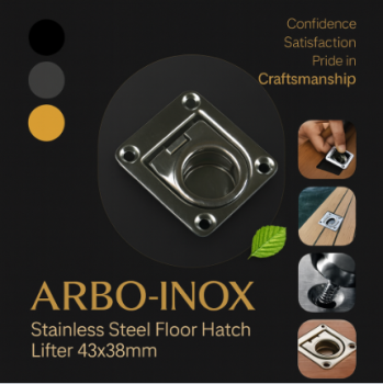 Bodenheber Lukenheber Rückholfeder Edelstahl A2 43x38mm ARBO-INOX