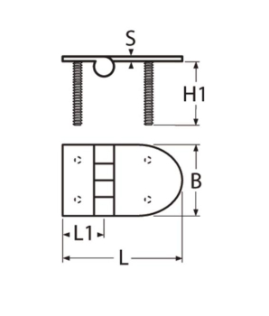 Scharnier mit Bolzen