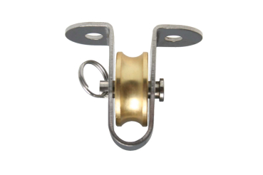 Stehblock Edelstahl Messingrolle durch Bolzen austauschbar für Tau 6mm ARBO-INOX®