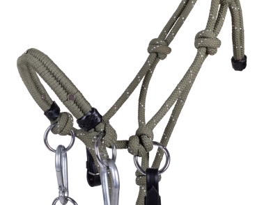 Knotenhalfter-Set Olive