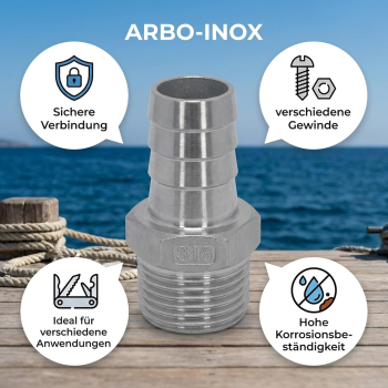 Schlauchanschluss mit Außengewinde Schlauchtülle ARBO-INOX®