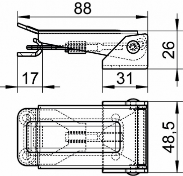 Hebelverschluss Spannverschluss Spannweg verstellbar Riegel Edelstahl A2 ARBO-INOX