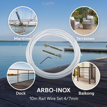 Relingdraht 10m Set 4/7mm ARBO-INOX