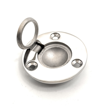 Bodenheber rund Feinguss poliert Edelstahl A4 50mm ARBO-INOX