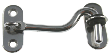 Fensterhaken Türhaken mit Anti Klapperverschluss 65mm Länge ARBO-INOX