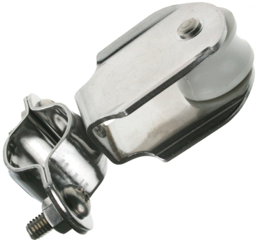 Block für Rollfock Reffleine Block Umlenkrolle 22-25 mm mit Wirbel Edelstahl