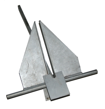 Plattenanker aus feuerverzinktem Stahl; 14kg ARBO-INOX