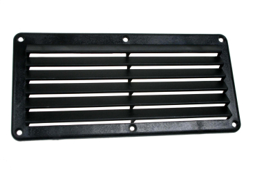 Lüftungsgitter Lüftungsblech Kunststoff schwarz 6 Schlitze