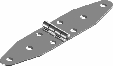 Hinge stainless steel pierced A2 180 x 40 mm