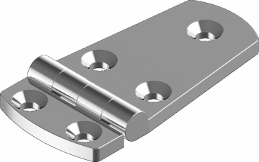 Hinge stainless steel AISI316 A4 57 x 38 mm High Quality!