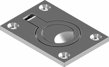 Bodenheber Einlassgriff Lukenheber Edelstahl A4 63 x 44 ARBO-INOX