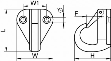 Fenderhaken Fender Edelstahl A4 8mm ARBO-INOX®