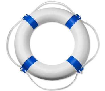 Lifebuoy white blue 65 cm ARBO-INOX