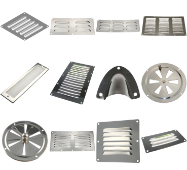 Rundlüfter Lüftungsrosette Lüftungsblech Kiemenlüfter Kiemenblech Edelstahl  A2