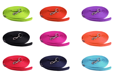 Longierleine Longe Führleine Führstrick QHP 8m mit Tasche 9 Farben