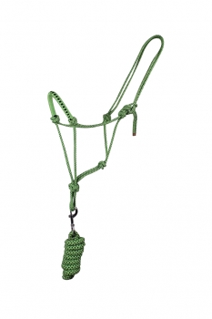 Knotenhalfter-Set Knotenhalfter Halfter mit Anbindestrick QHP 3 Größen 6 Farben
