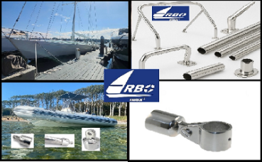 Bimini Montageset Endkappe und Schlitten Edelstahl A4 19mm bis 30mm ARBO-INOX®