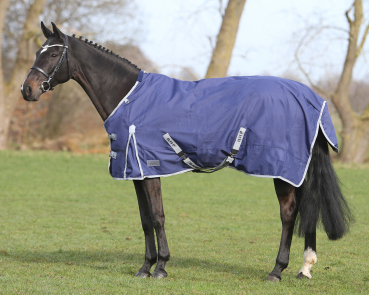Regendecke Winterdecke Outdoordecke Turnoutdecke QHP blau und schwarz