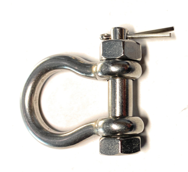 Rundschäkel mit Sicherungsbolzen Edelstahl A4 geschweift geschmiedet ARBO-INOX®