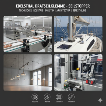 Seilstopper Drahtseil Klemme Drahtklemme Drahtseil Edelstahl VA4 ARBO-INOX