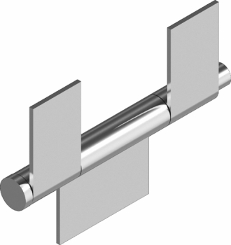 Weld hinge with 3 panels stainless steel A2 ARBO-INOX