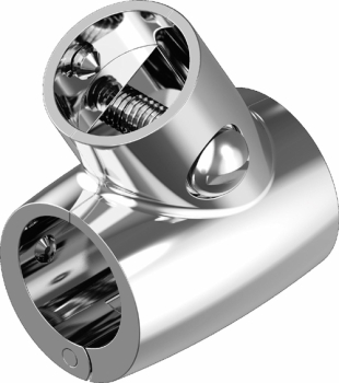 T-Stück 60° klappbar Rohrverbinder Relingverbinder für 22 mm und 25 mm Rohr Geländer Handlauf Reling Edelstahl A4