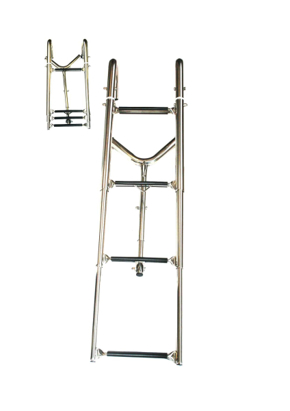 Einstiegsleiter Badeleiter Bugleiter Telescopleiter Pulpit zum Einhängen 4 Stufen V4A ARBO-INOX®