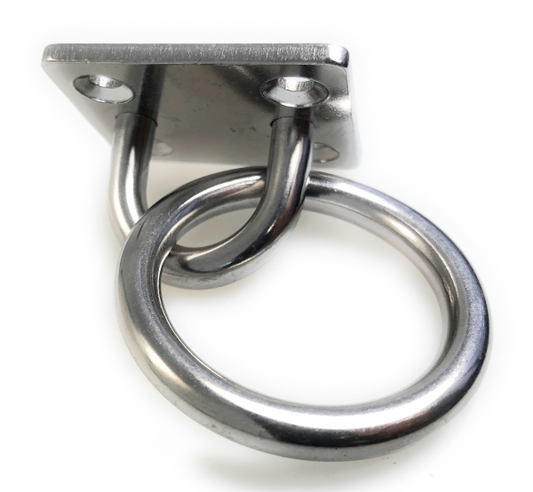 Augplatte mit Ring Edelstahl