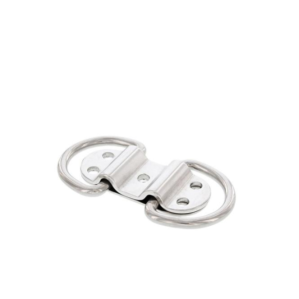 Decksauge Augplatte doppelt klappbar Edelstahl 77mm ARBO-INOX®
