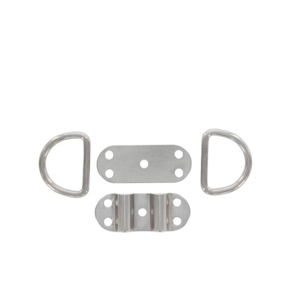 Decksauge Augplatte doppelt klappbar Edelstahl 77mm ARBO-INOX®