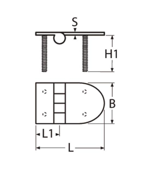 Scharnier mit Bolzen