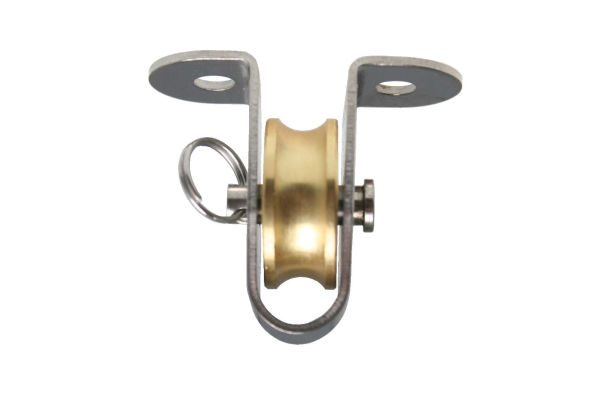 Stehblock Edelstahl Messingrolle durch Bolzen austauschbar für Tau 6mm ARBO-INOX®