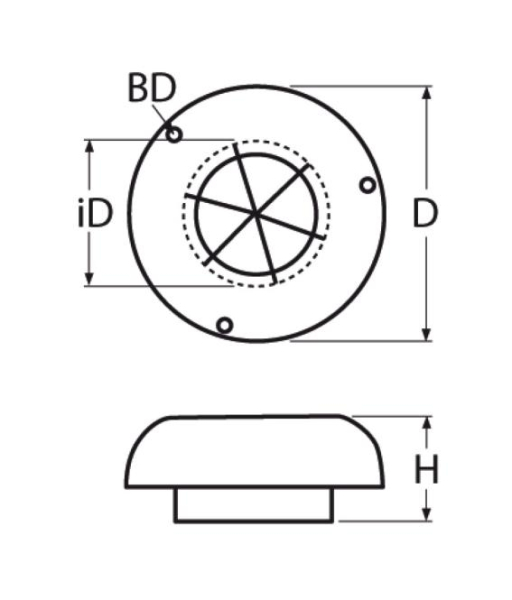 Deckslüfter Pilzlüfter Edelstahlkappe 200mm ARBO-INOX®