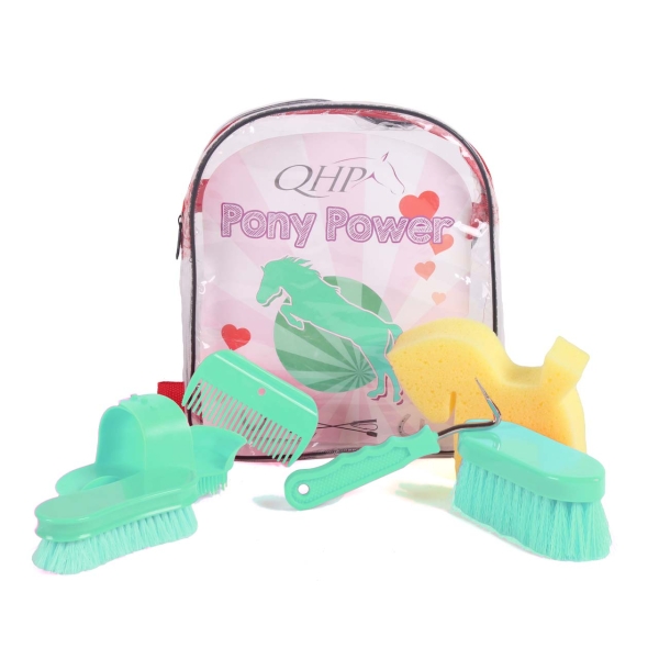 Pony Power Putzrucksack Putzset für Kinder QHP