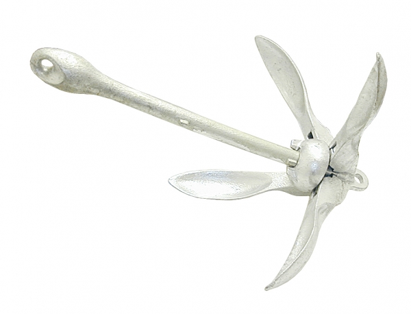 Klappdraggen Faltanker Faltklappanker Eisenguss verzinkt 0,7kg bis 15kg ARBO-INOX®