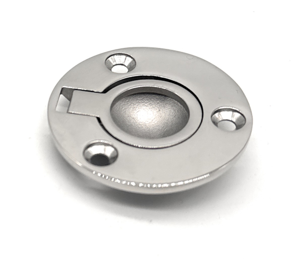 Bodenheber rund Feinguss poliert Edelstahl A4 50mm ARBO-INOX