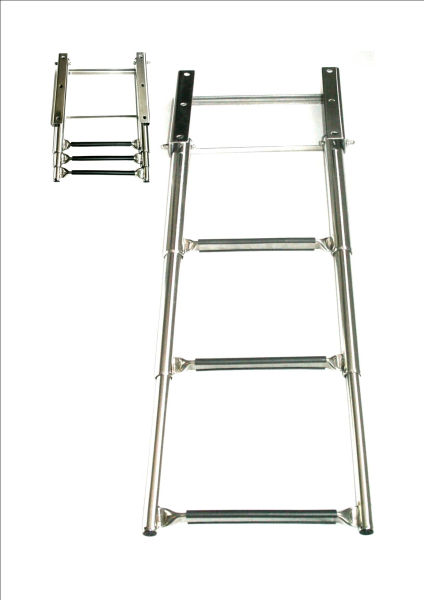 Teleskop Badeleiter 3 Stufen zum Unterbau  V4A  ARBO-INOX