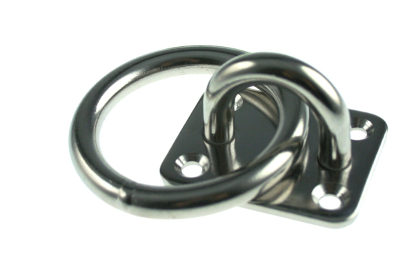 Augplatte mit Ring Edelstahl A4 50mm x 40mm ARBO-INOX
