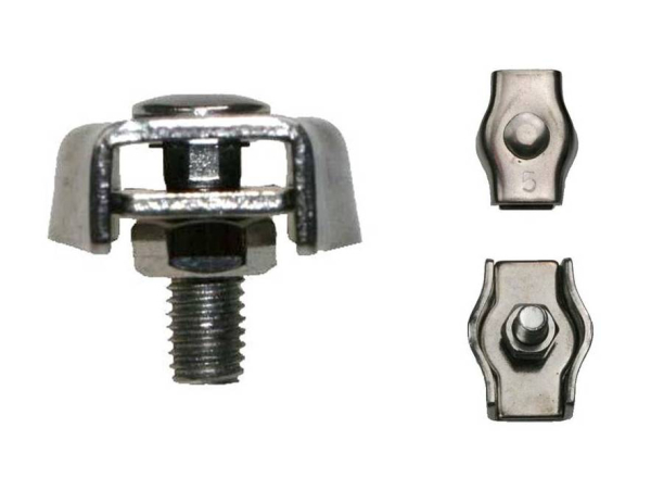 SIMPLEX wire rope clamp with screw M4 stainless steel A4